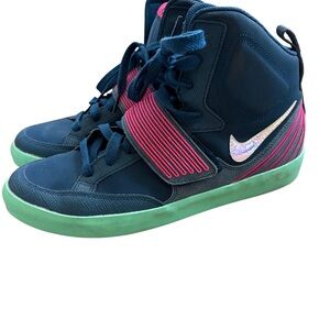 Nike Skystepper Blue Pink Green High-Top Sneakers Sz 9.5